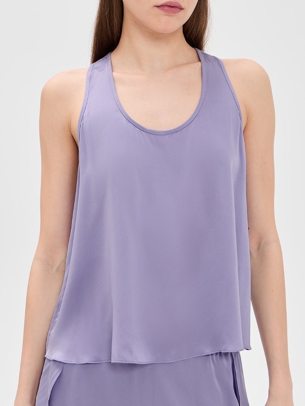 Lunya Washable Silk Tulip Back Tank Top Size S
